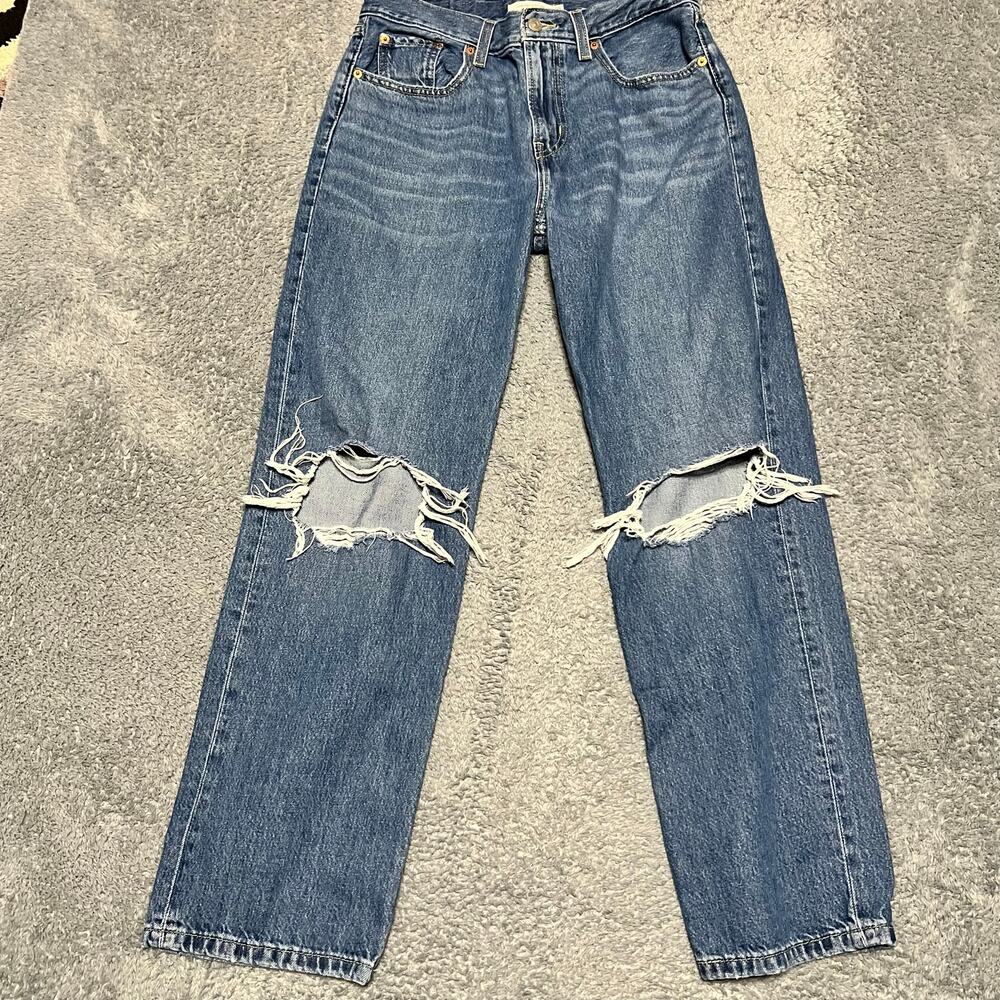Levi’s Jeans Womens 28 (30x29) Low Pro Straight High Rise Blue Denim Pants